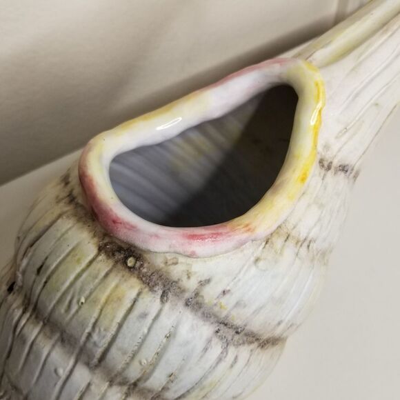 UNIQUE Conch Shell Planter Nautical Sealife Coastal Beach House Decor Italy 36/2 - Picture 7 of 12